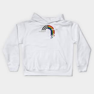 LGBT Ally Pride Flag Minimalist Drip Rainbow Design Kids Hoodie